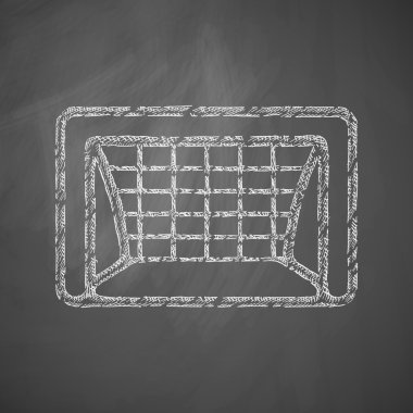 gate icon on chalkboard