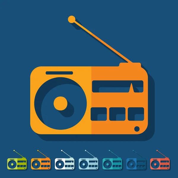 Flat design: radio — Stock Vector