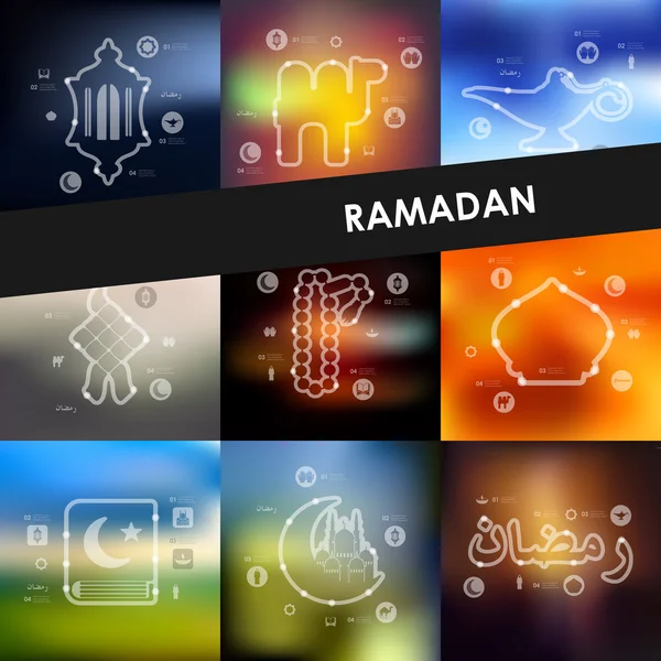 Ramadán osy infografika — Stockový vektor