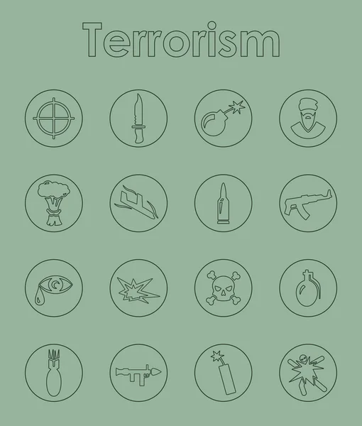 Einfache Symbole des Terrorismus — Stockvektor