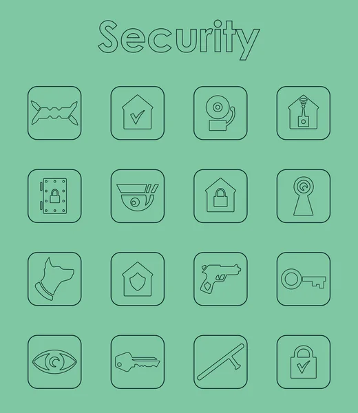 Conjunto de iconos simples de seguridad — Archivo Imágenes Vectoriales