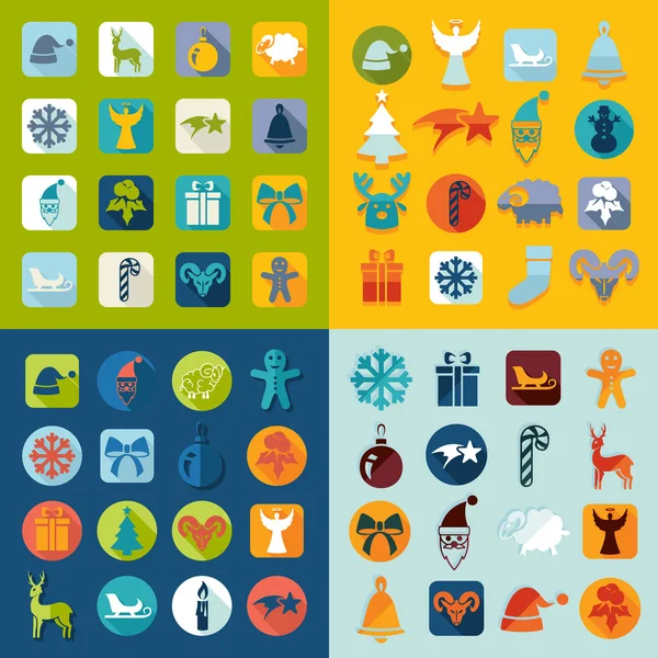 Set of Christmas icons — Stock Vector