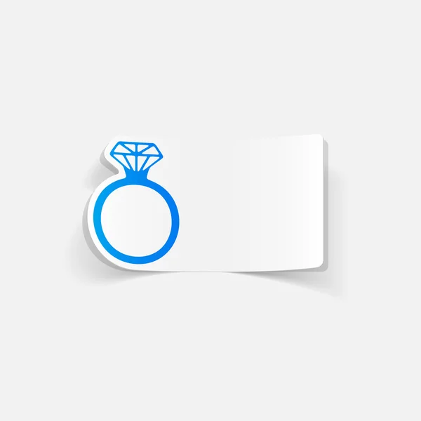 Elemento de diseño realista: anillo — Archivo Imágenes Vectoriales