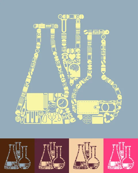 Geneeskunde vormige pictogrammen — Stockvector