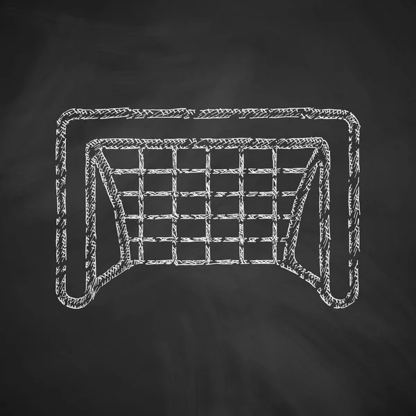 Gate icon on chalkboard — Stockvector