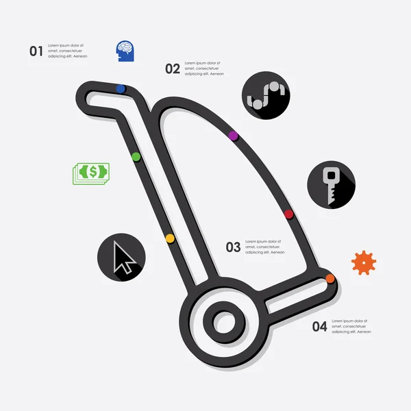 Icônes d'infographie d'entreprise — Image vectorielle