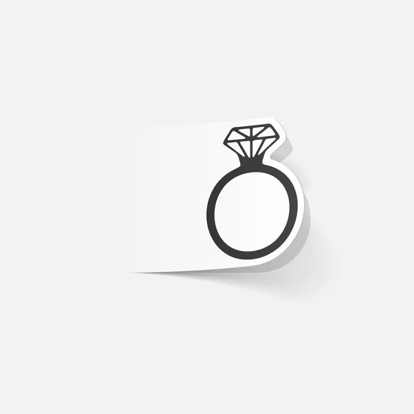 Ρεαλιστικό σχεδιασμό στοιχείο: δαχτυλίδι — Διανυσματικό Αρχείο