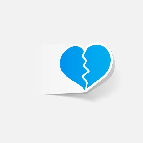 Broken heart icon — Stock Vector