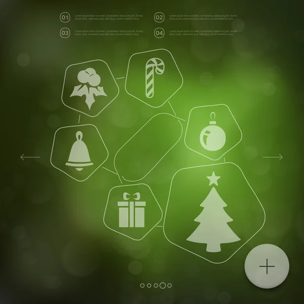 Icone infografiche di Natale — Vettoriale Stock