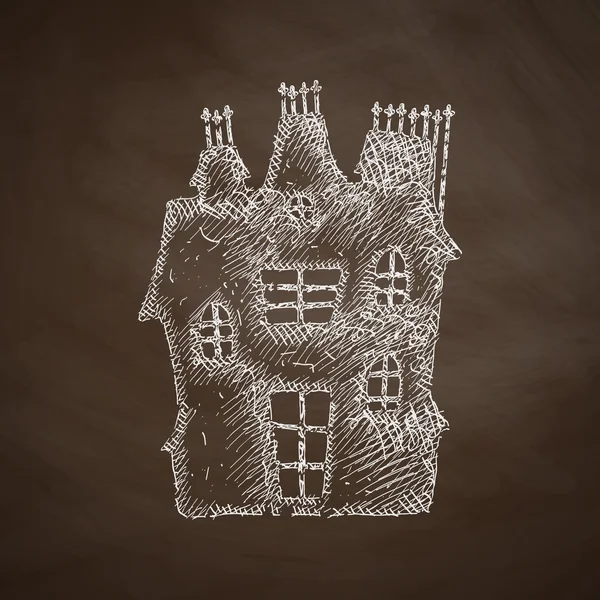 Icona della casa sulla lavagna — Vettoriale Stock