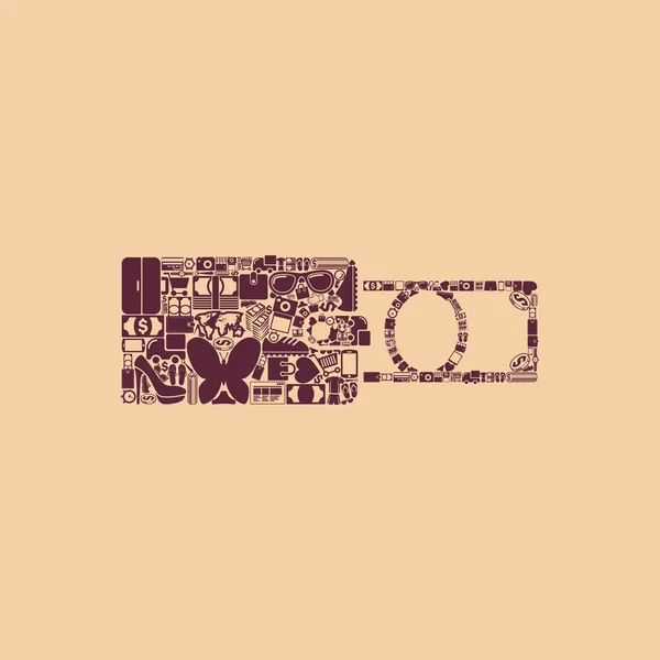 財布の形をしたアイコン — ストックベクタ