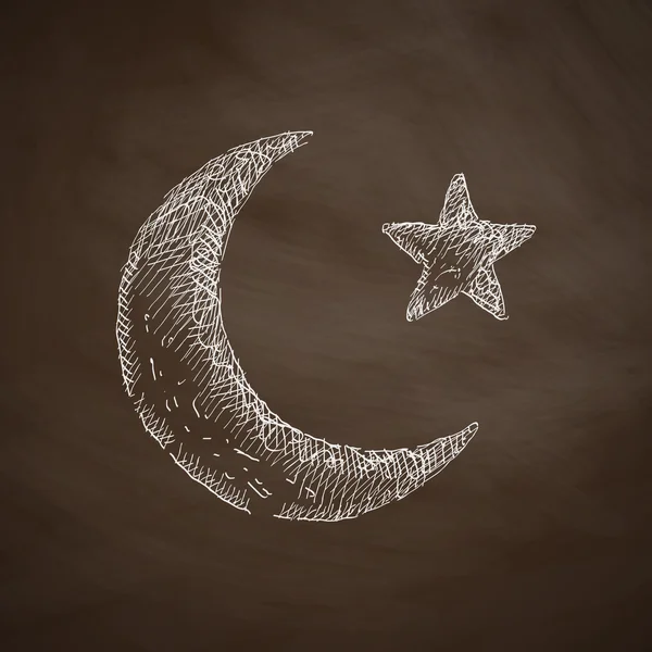 Иконка Луны на доске — стоковый вектор