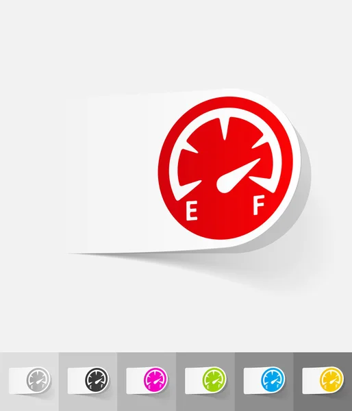 Спидометр-бумажная наклейка — стоковый вектор