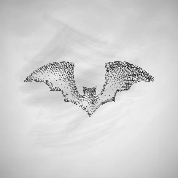 Ícone de morcego no quadro —  Vetores de Stock