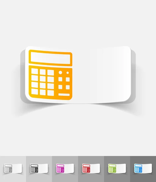 Calculator paper sticker — Stock Vector