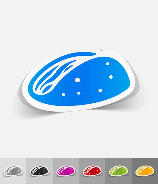 Pita papier sticker — Stockvector