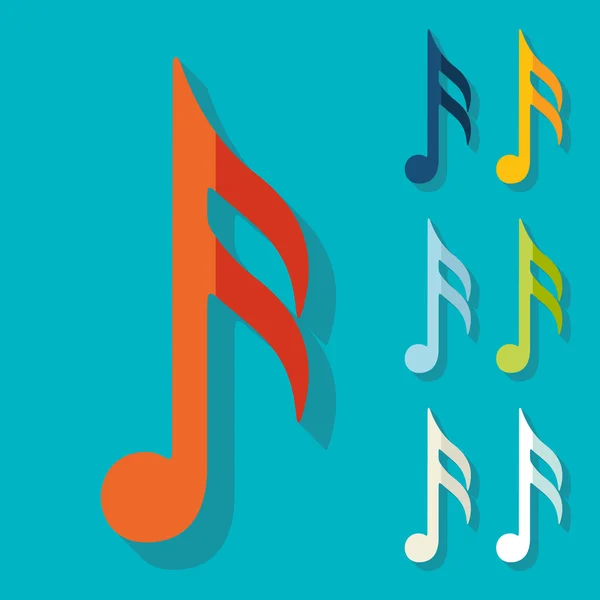 Musical note icon — Stock Vector