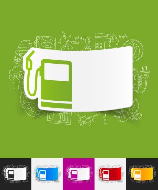 benzin istasyonu kağıt etiket