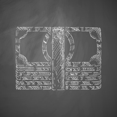 Kara tahta üzerinde para simgesi