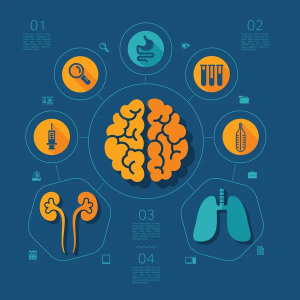 Medizin flache Infografik — Stockvektor