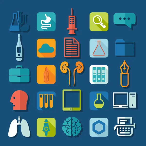 Conjunto de iconos de medicina — Vector de stock