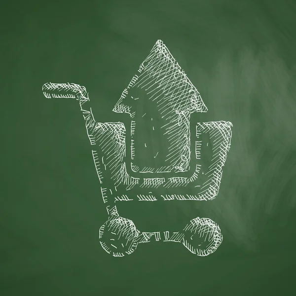 Icono de compras en pizarra — Vector de stock