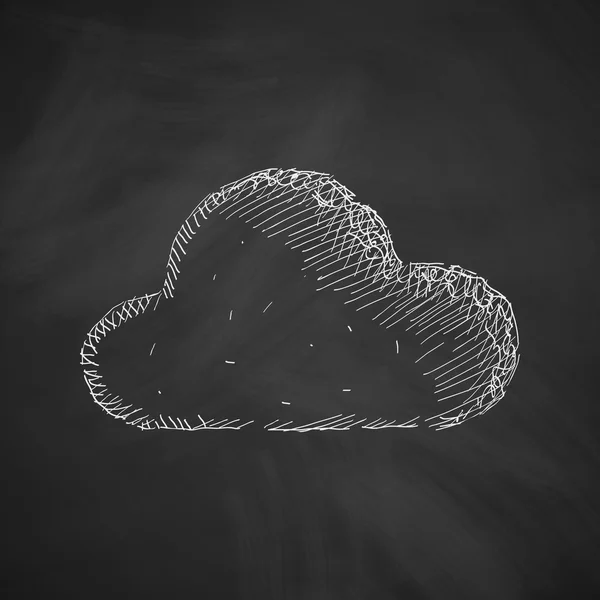 Icône Cloud sur tableau — Image vectorielle