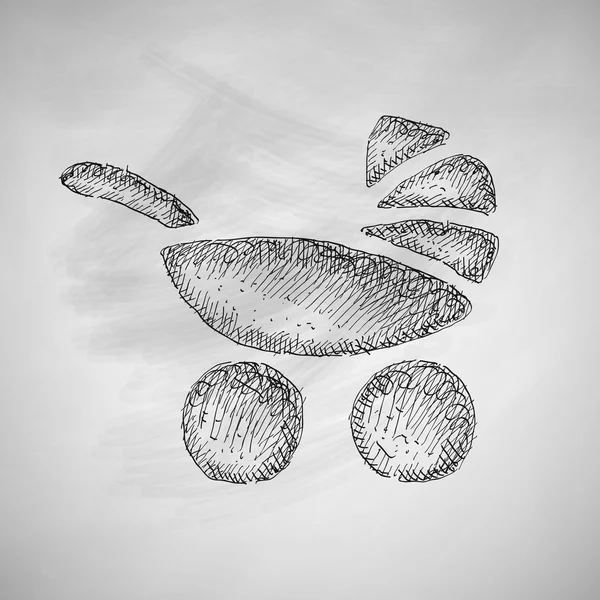 ไอคอน buggy ทารก — ภาพเวกเตอร์สต็อก