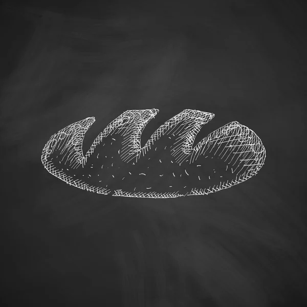 Bread icon on chalkboard — Stock Vector