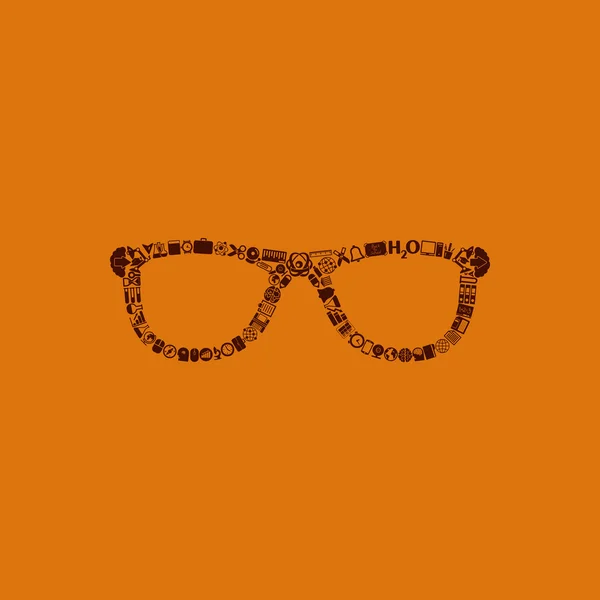 Simge şeklinde gözlük — Stok Vektör