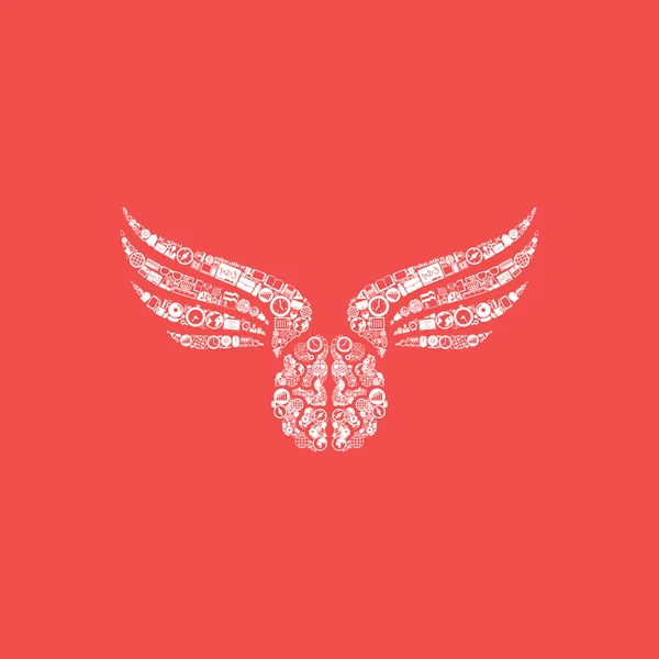 Angel shaped icon — ストックベクタ