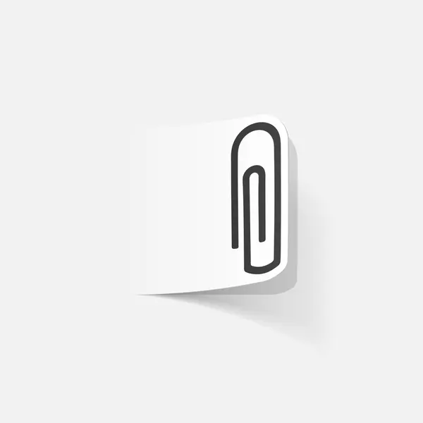 Clip de papel icono — Vector de stock