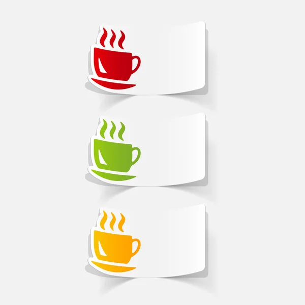 Elemento de design realista: café — Vetor de Stock