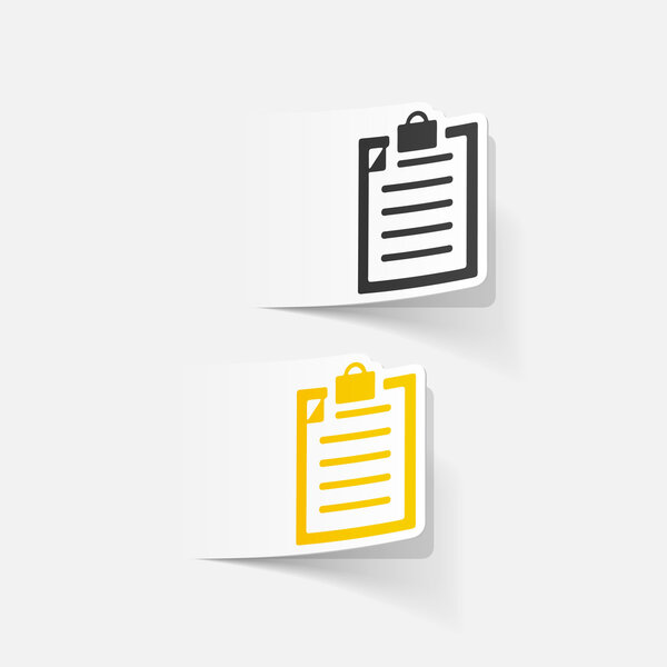 Элемент реалистичного дизайна: буфер обмена
