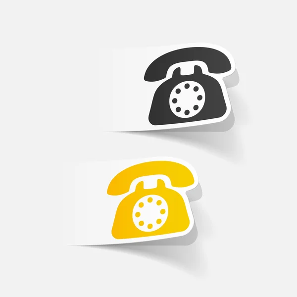 Elemento de design realista: telefone — Vetor de Stock