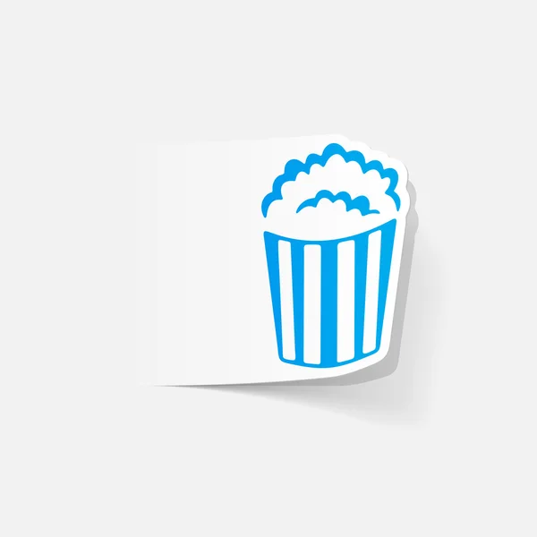 Realistický grafický prvek: popcorn — Stockový vektor
