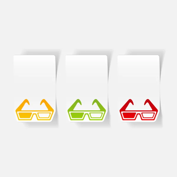 3d glasses icon — Stock Vector