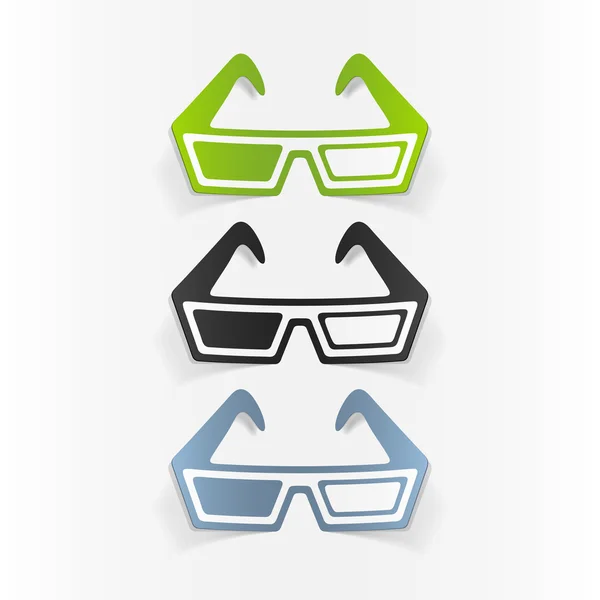 Icono de gafas 3d — Vector de stock