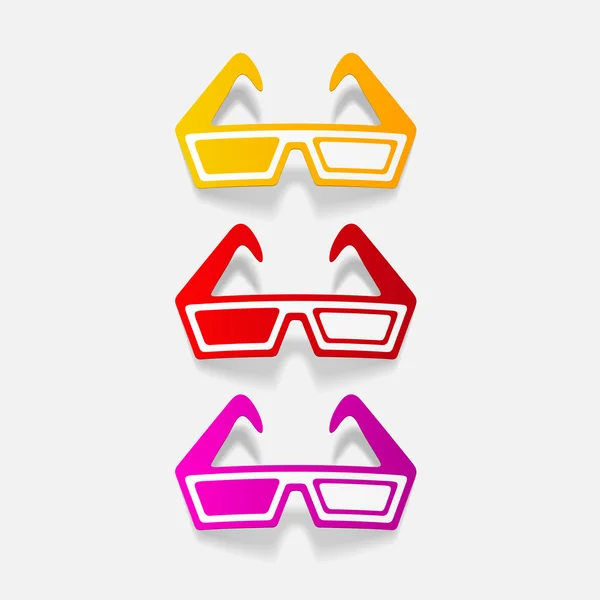 Ikona okulary 3D — Wektor stockowy