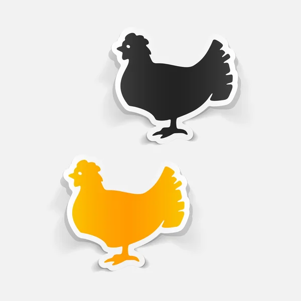 Realistic design element: chicken — Stock Vector