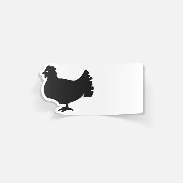 Elemento de diseño realista: pollo — Archivo Imágenes Vectoriales