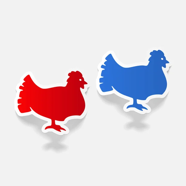 Realistic design element: chicken — Stock Vector