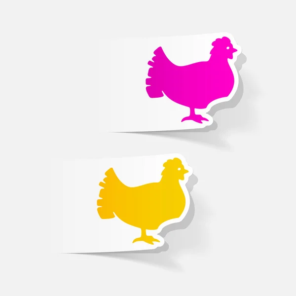 Elemento de diseño realista: pollo — Archivo Imágenes Vectoriales