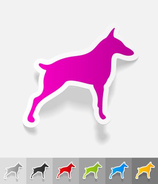 Doberman kağıt etiket