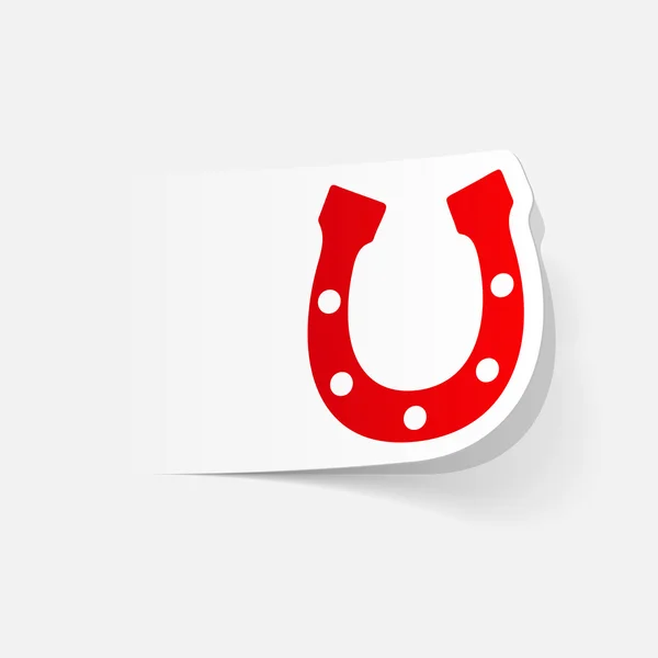 Realistic design element: horseshoe icon — Stock Vector