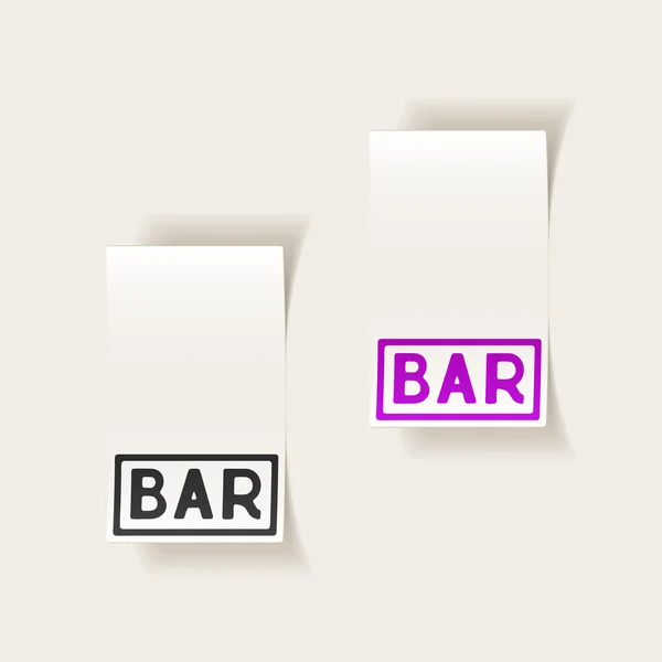 Elemento de diseño realista: icono de barra — Archivo Imágenes Vectoriales