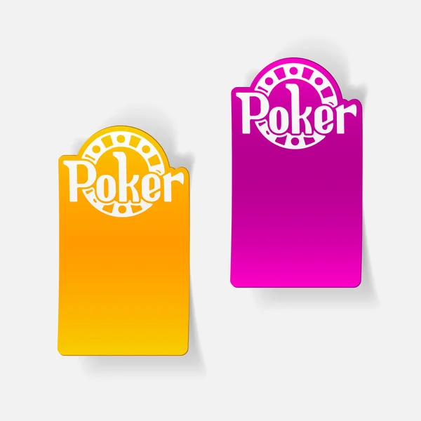 Realistische ontwerpelement: poker icoon — Stockvector