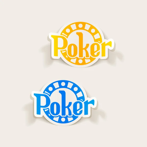 Elemento de diseño realista: icono de poker — Archivo Imágenes Vectoriales