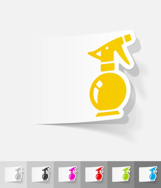 Sprayer paper sticker — Stock Vector
