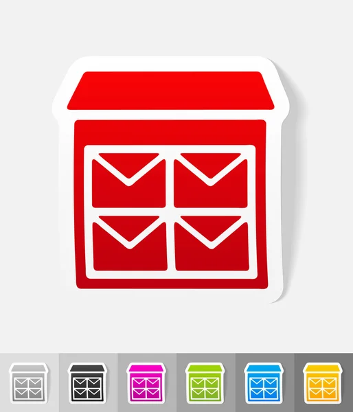 Adesivo carta casella di posta — Vettoriale Stock